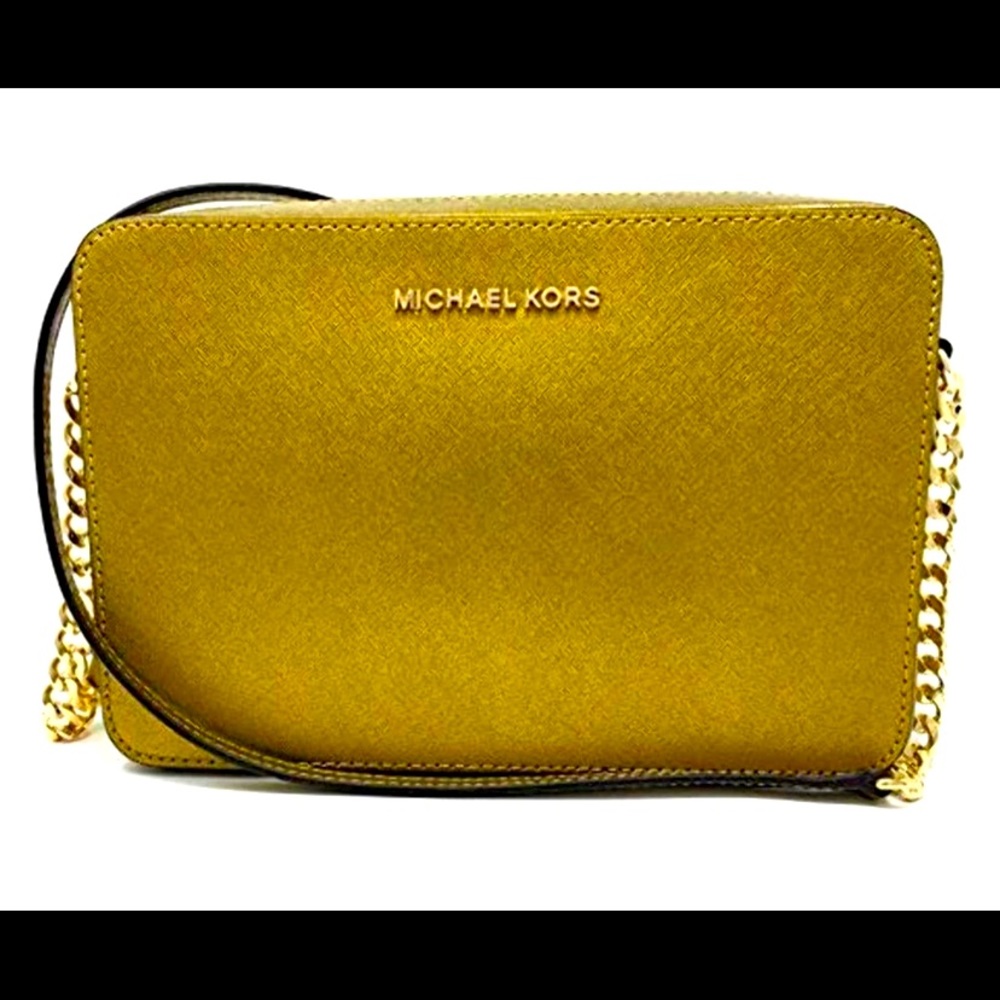 ⭐️⚜️🔱Michael Kors Women's Jet Set Item Crossbody Bag (Old Gold)🔱⚜️⭐️
